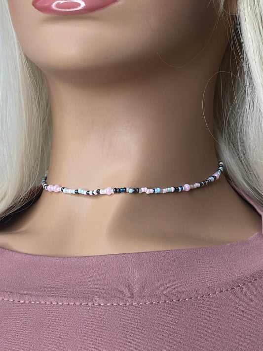 Minimalist Beaded Necklace - Candmjewelrydesigns