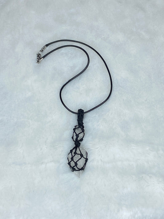Caged Quartz Necklace, Handmade Jewelry - Candmjewelrydesigns